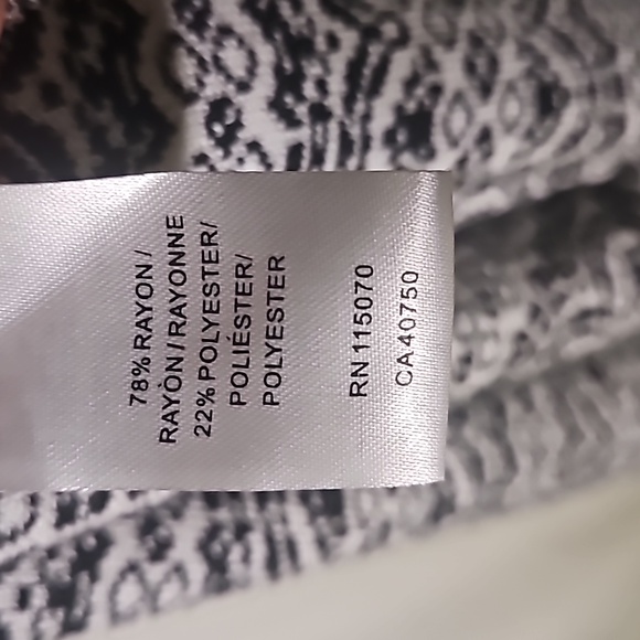 Nina Leonard Like New Black/White  Dress Size XL - Picture 4 of 5